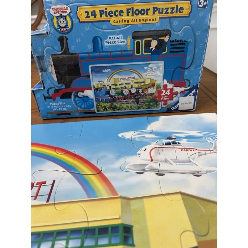 2005 Thomas And Friends Calling All Engines Sodor  Airport Floor Puzzle 24 Pc